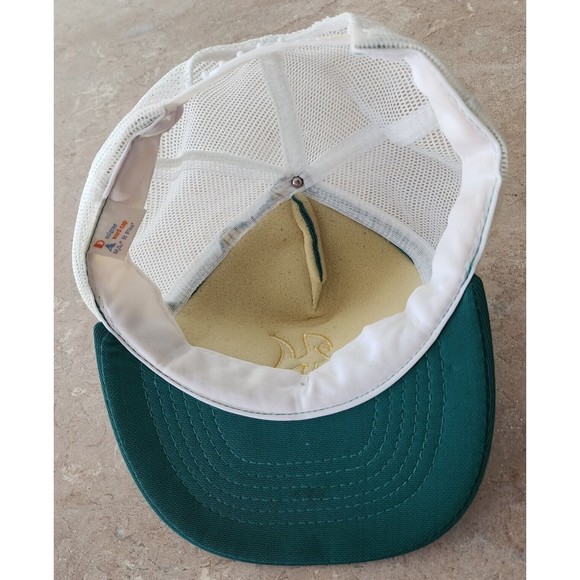 Mesh Adjustable Green and White Hat - Picture 4 of 7